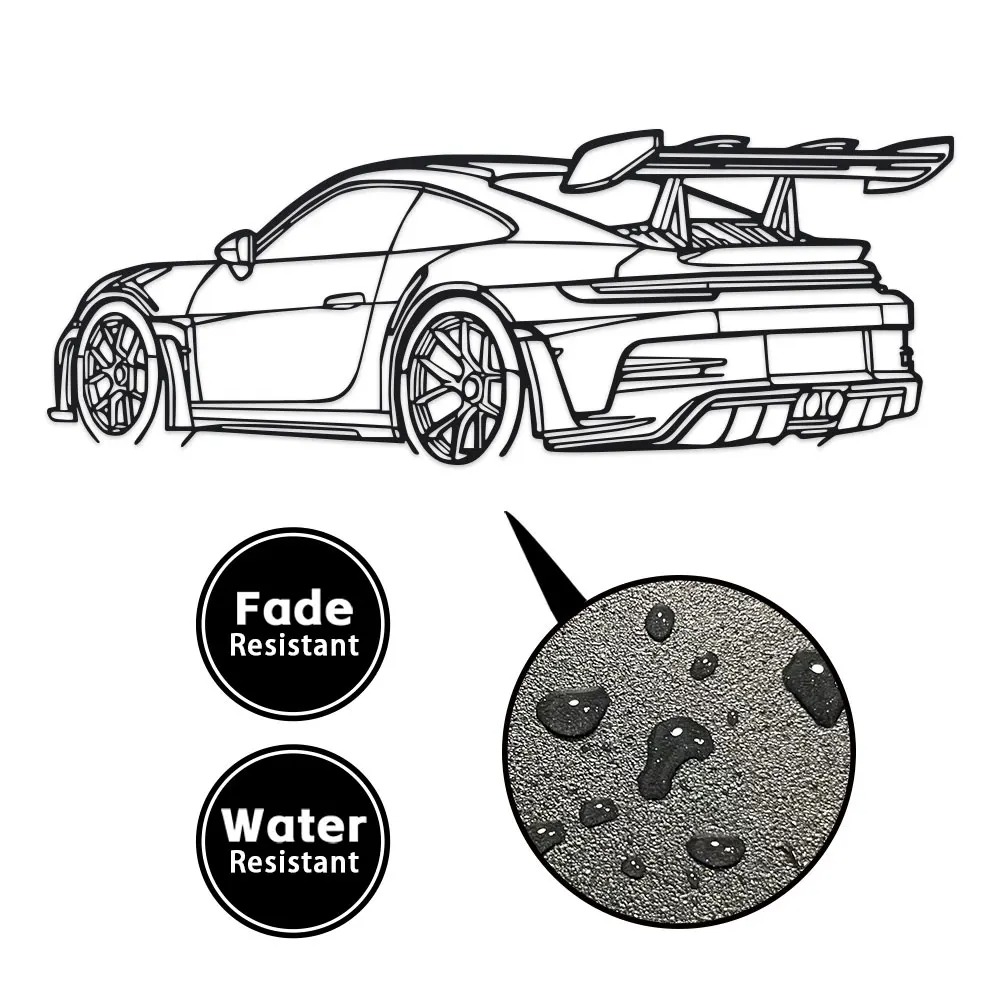 Home Decor Enthusiast - 1pc Supercar Metal Wall Art -
