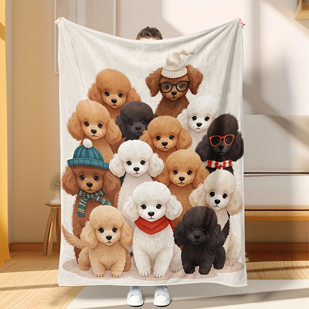 Home Xmas Decor Ideas - Fluffy Dog Friends Blanket Throw Cozy