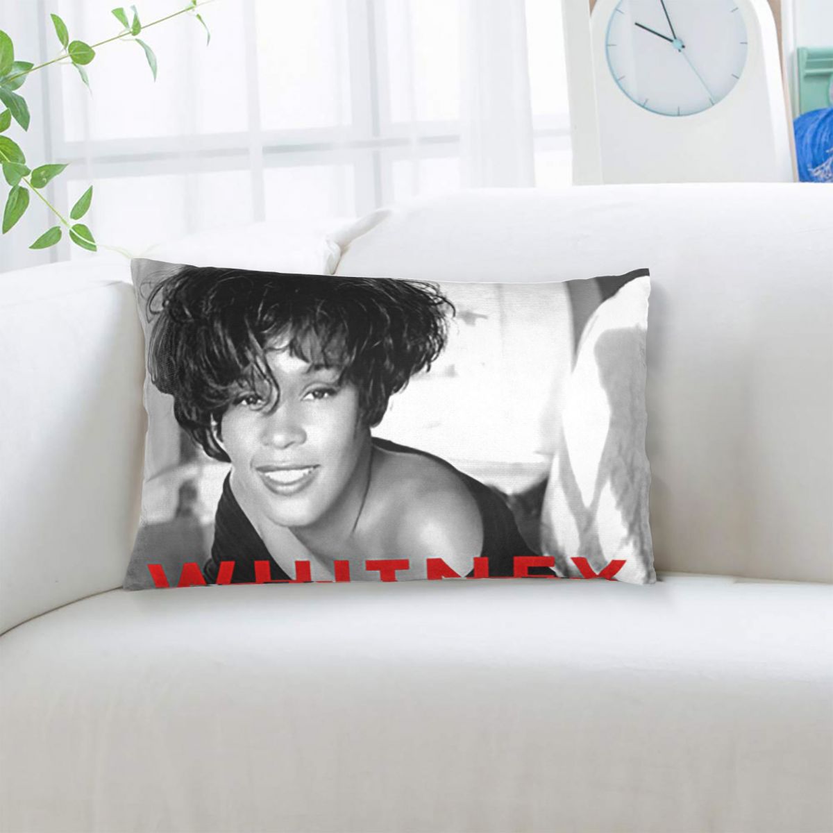 Home Decor Houston - Vintage Whitney Houston Inspired Rectangle Pillowcase