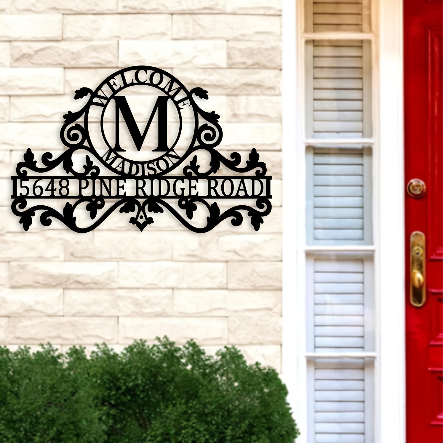 Home Decor Outside - Custom Metal Outdoor/Indoor Address Number Plaques,