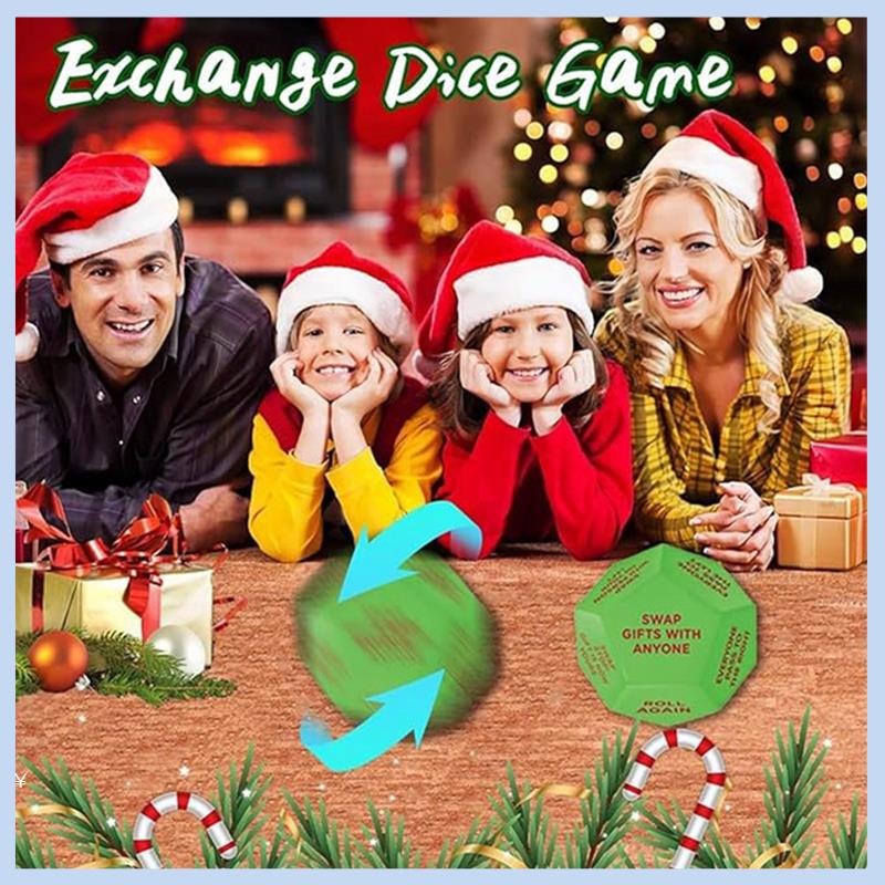 Home Decor Exchange - AS63-2PCS Santa Swap Gift Exchange Dice
