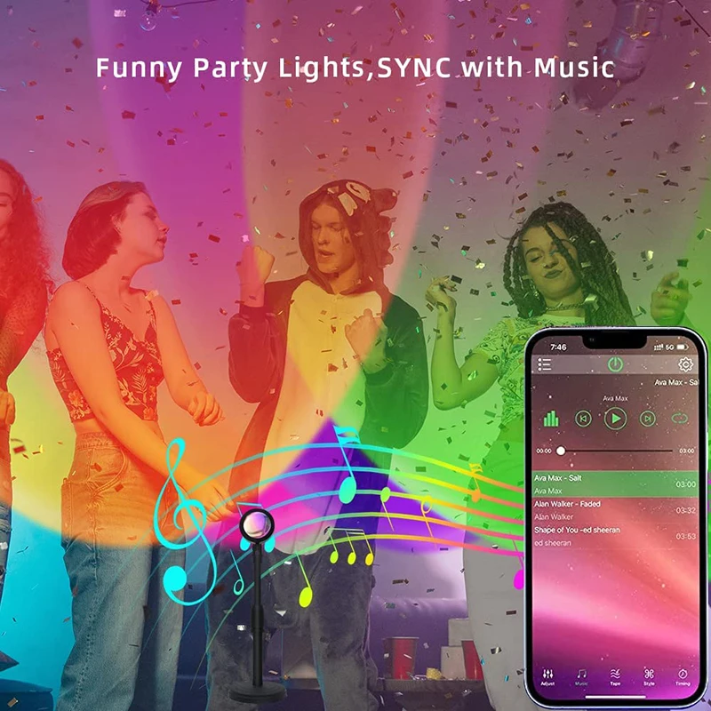 Smart LED Sunset Lamp Colorful - огляд і ціна Home Decor Free App