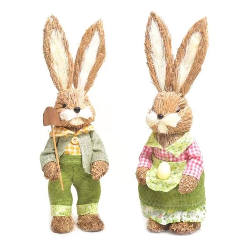 Straw Rabbit Bunny Decorations - огляд і ціна Home Decor Modern Organic