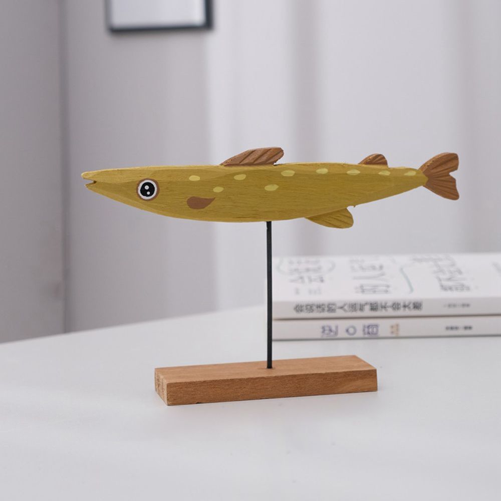 Colorful Wooden Fish Statue No - огляд і ціна Home Decor Modern Organic