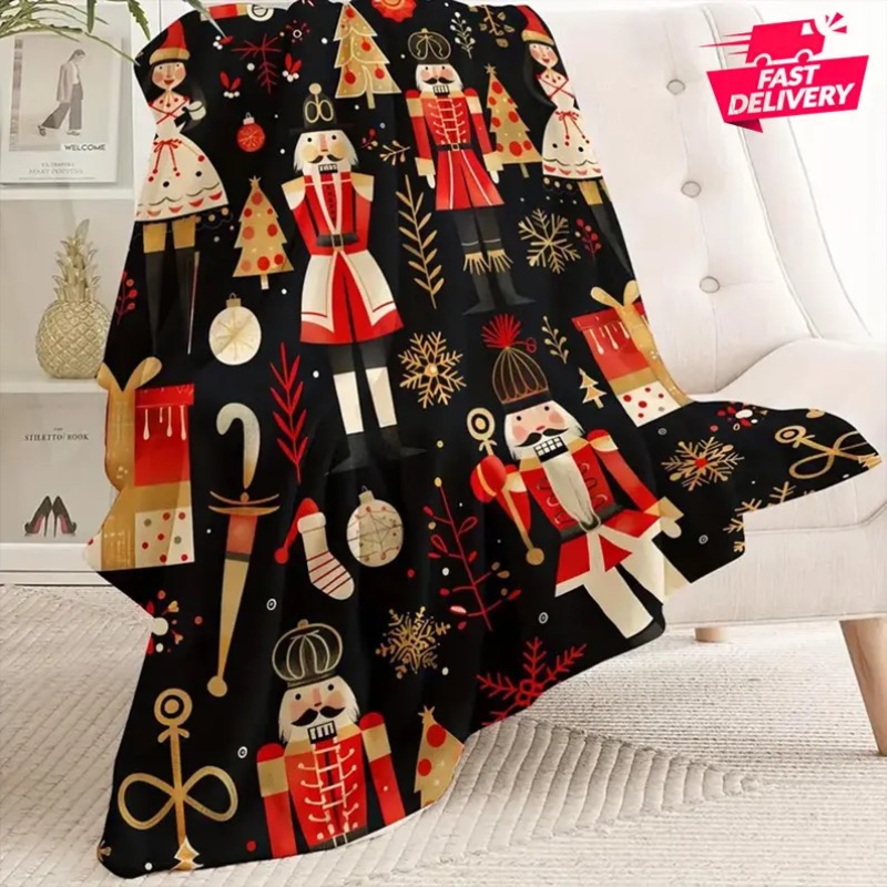 Christmas Blanket Reindeer Hol - огляд і ціна Home Xmas Decor Ideas