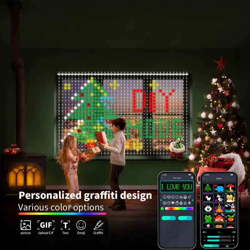 2*2M/3*3M 400LED Smart Curtain - огляд і ціна Home Decor Free App