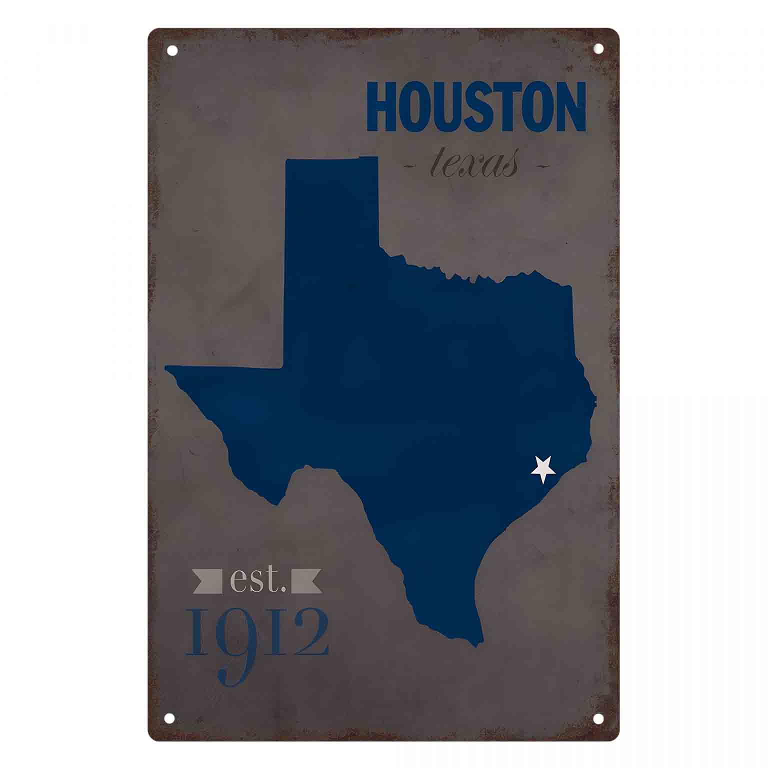 2D FLAT 1pc Houston Texas Blue - огляд і ціна Home Decor Houston