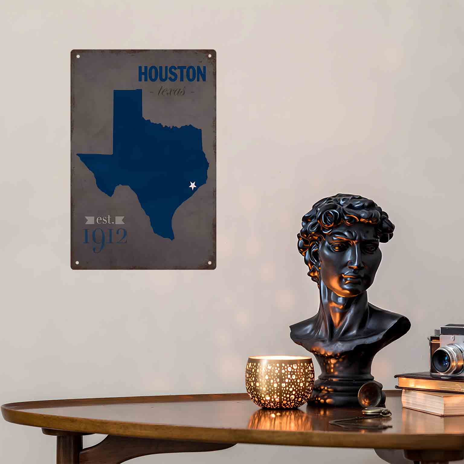 2D FLAT 1pc Houston Texas Blue - огляд і ціна Home Decor Houston