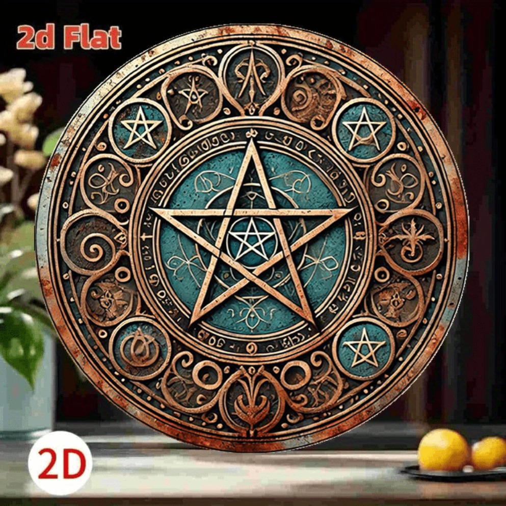 Vintage Wiccan Pentagram Metal - огляд і ціна Home Decor Enthusiast