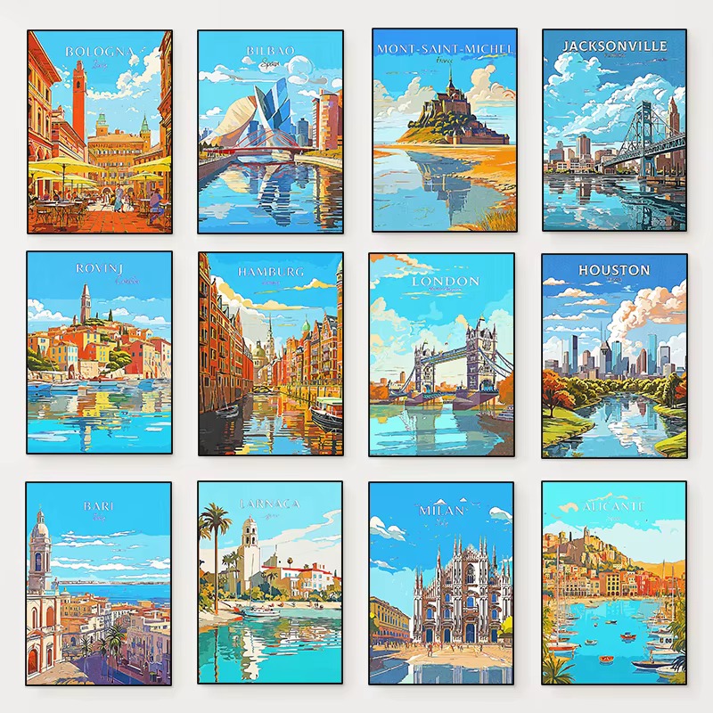 Diamond Painting City Travel L - огляд і ціна Home Decor Houston