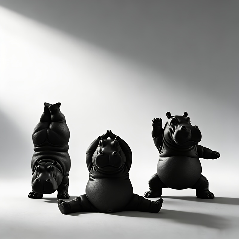 1 X Hippo Statue Ornament - Du - огляд і ціна Home Decor Enthusiast