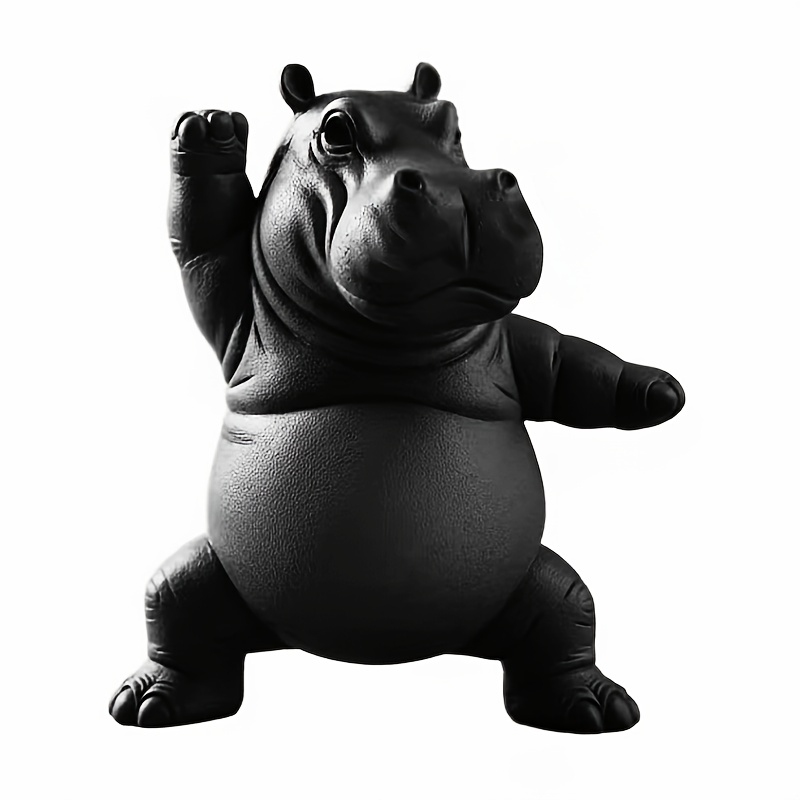 1 X Hippo Statue Ornament - Du - огляд і ціна Home Decor Enthusiast